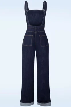 Shop Collectif Clothing Pippa Latzhose In Jeansblau