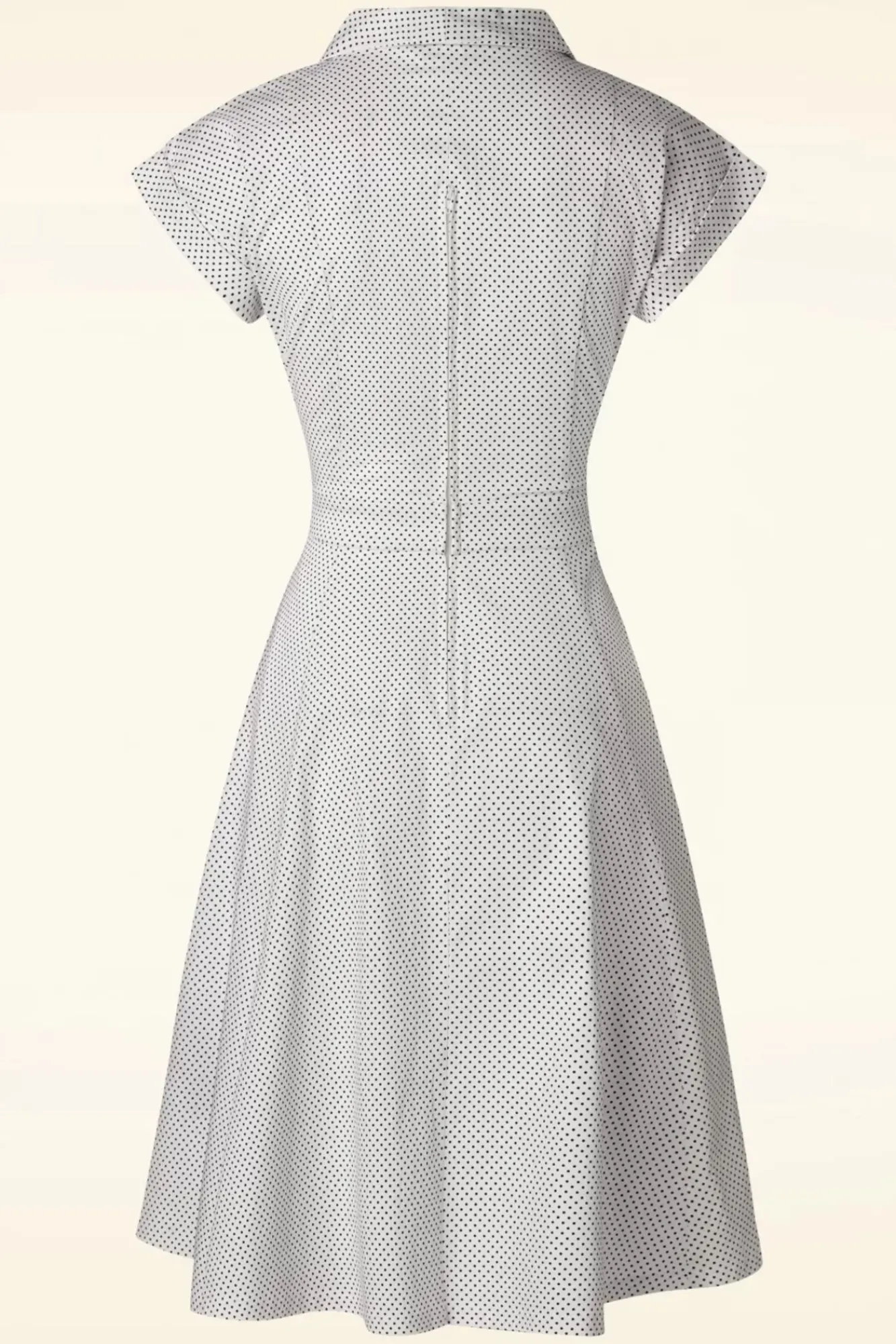 Fashion Banned Retro Polka Dot Tanz Kleid In Off White