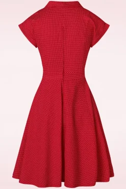 Flash Sale Banned Retro Polka Dot Tanz Kleid In Rot
