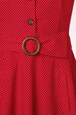 Flash Sale Banned Retro Polka Dot Tanz Kleid In Rot