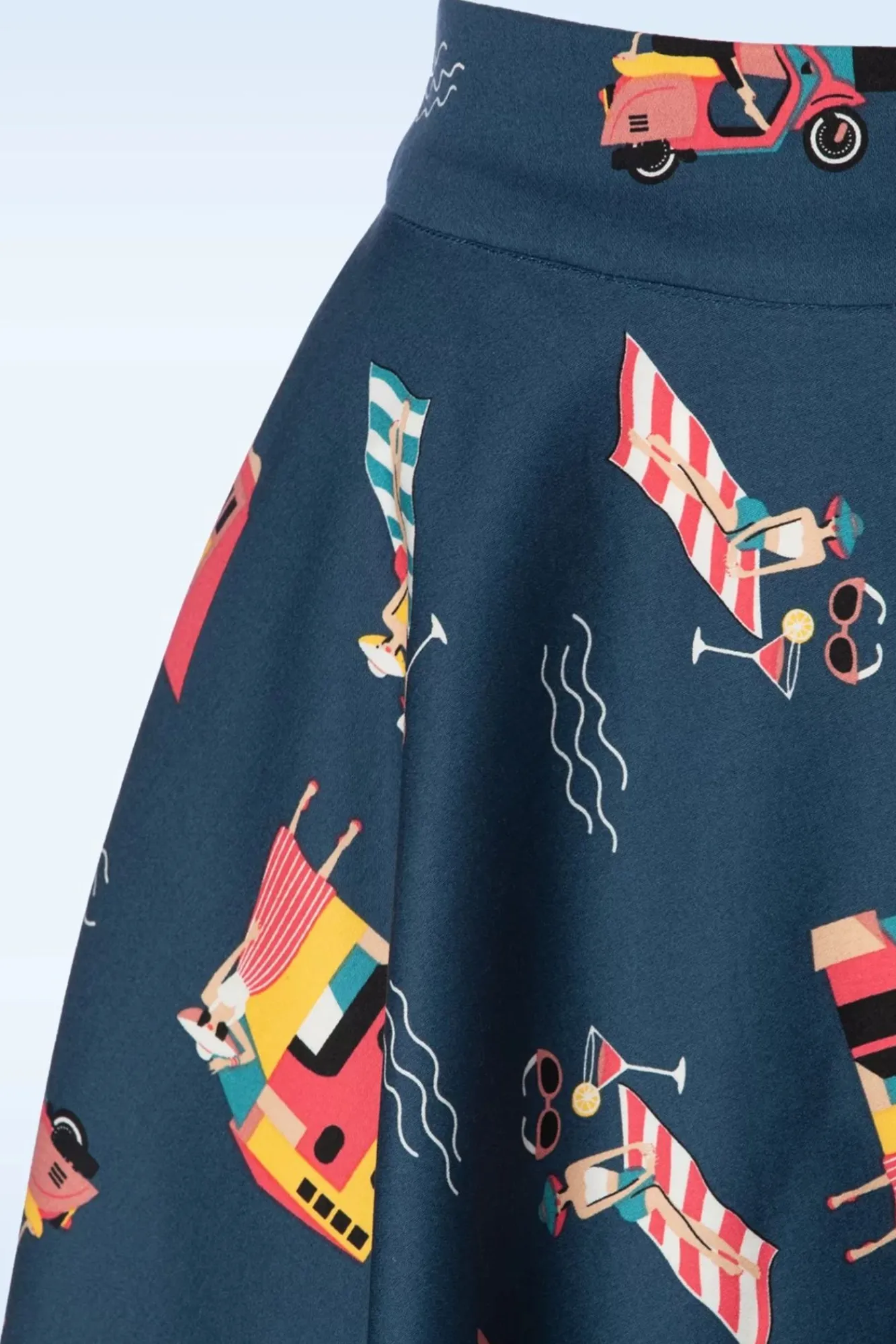 Cheap Banned Retro Portofino Living Swing Rock In Blau