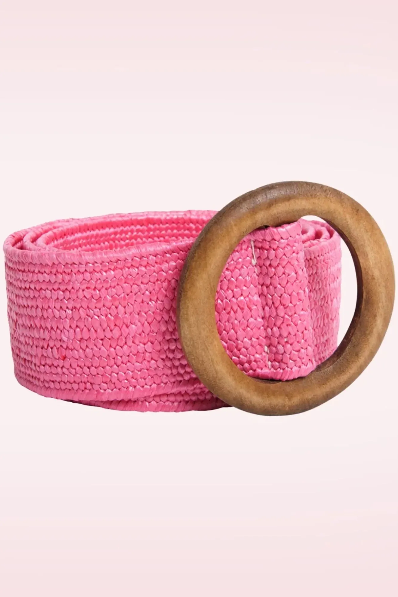 Discount Smashed Lemon Raffia Gürtel In Fuchsia