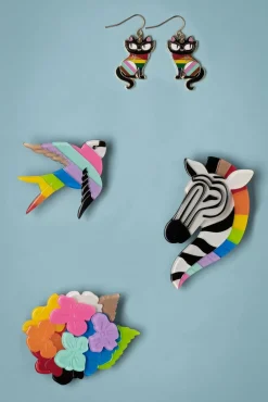 Fashion Erstwilder Regenbogen Heartfelt Hortensie Brosche