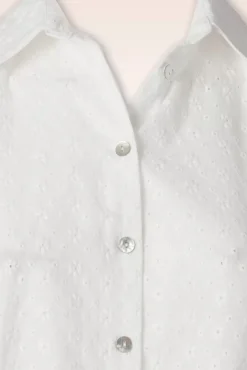 Best King Louie Remi Rosa Broderie Anglaise Bluse In Weis