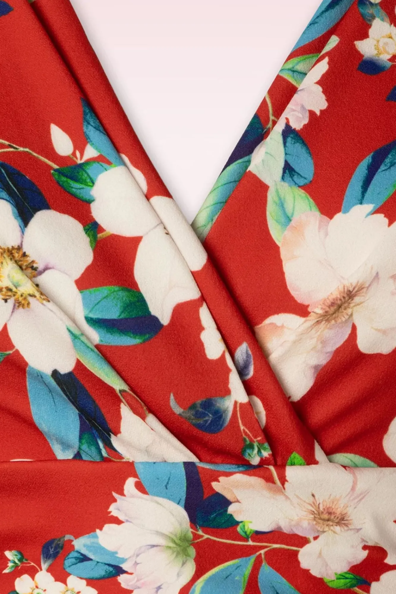 Fashion Vintage Chic for Topvintage Rinda Floral Maxi Kleid In Warmem Rot