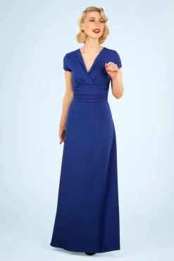 Sale Vintage Chic for Topvintage Rinda Maxi Kleid In Konigsblau