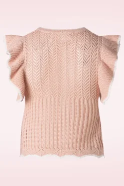 Shop Vixen Ruschen Strick Pullunder In Rosa