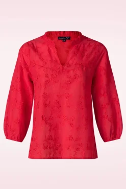Discount Smashed Lemon Ruth Bestickte Bluse In Rot