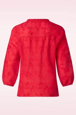 Discount Smashed Lemon Ruth Bestickte Bluse In Rot