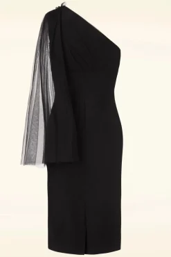 Flash Sale Rebel Love Clothing Sabrina Beaded Tulle Sash Bleistiftkleid In Schwarz