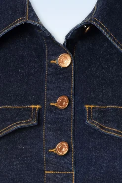 Cheap Rock-a-Booty Sadie Etuikleid In Classic Denim