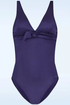 Flash Sale Cyell Satin Padded Badeanzug In Marineblau