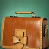 Sale Banned Retro Scandal Office Handtasche In Camel Und Cognac