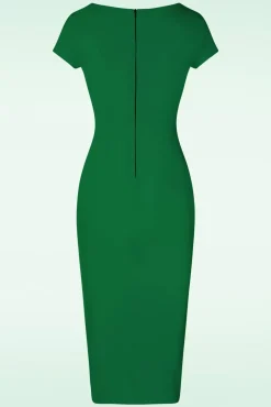 Shop Vintage Chic for Topvintage Schlichtes Kleid In Smaragdgrun