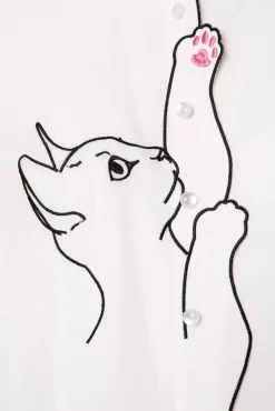 Best Banned Retro Schneevogelbluse In Elfenbeinweis