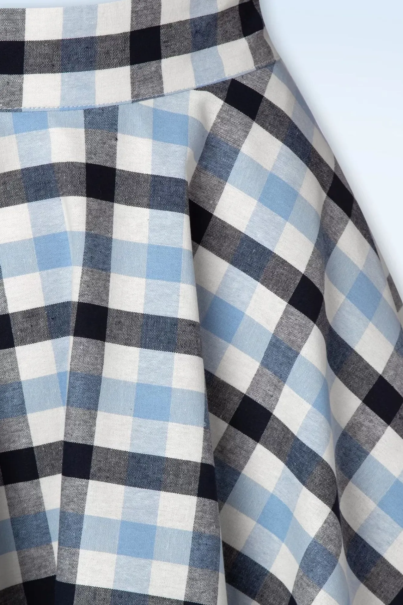 Outlet Banned Retro Sea Blue Check Rock In Marineblau