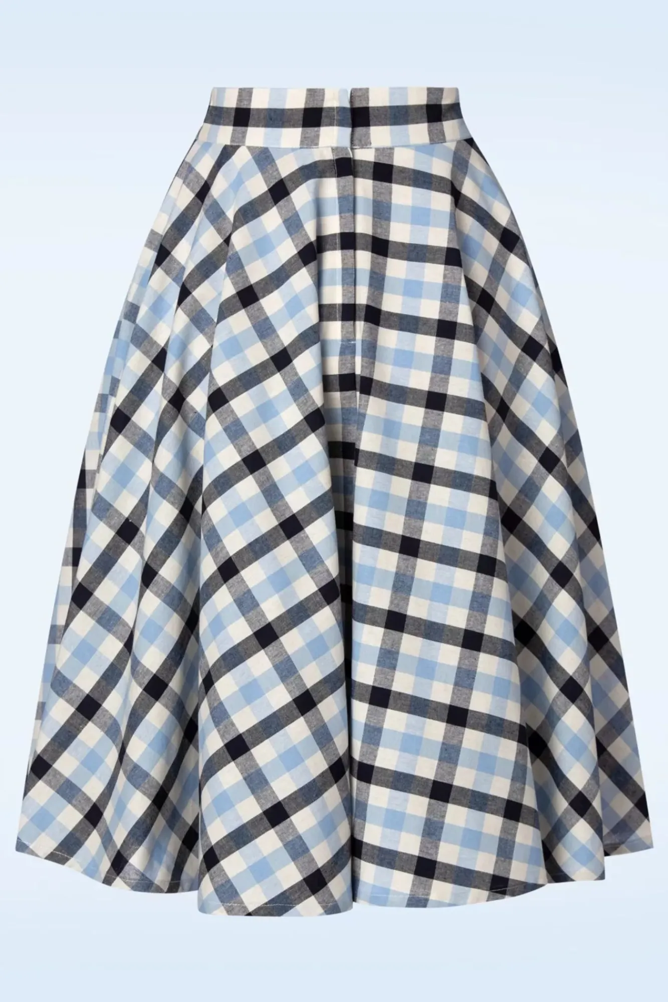 Outlet Banned Retro Sea Blue Check Rock In Marineblau