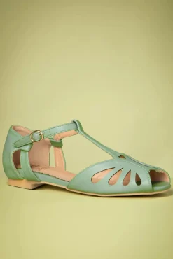 Hot Banned Retro Secret Love Ballerinas In Mintgrun