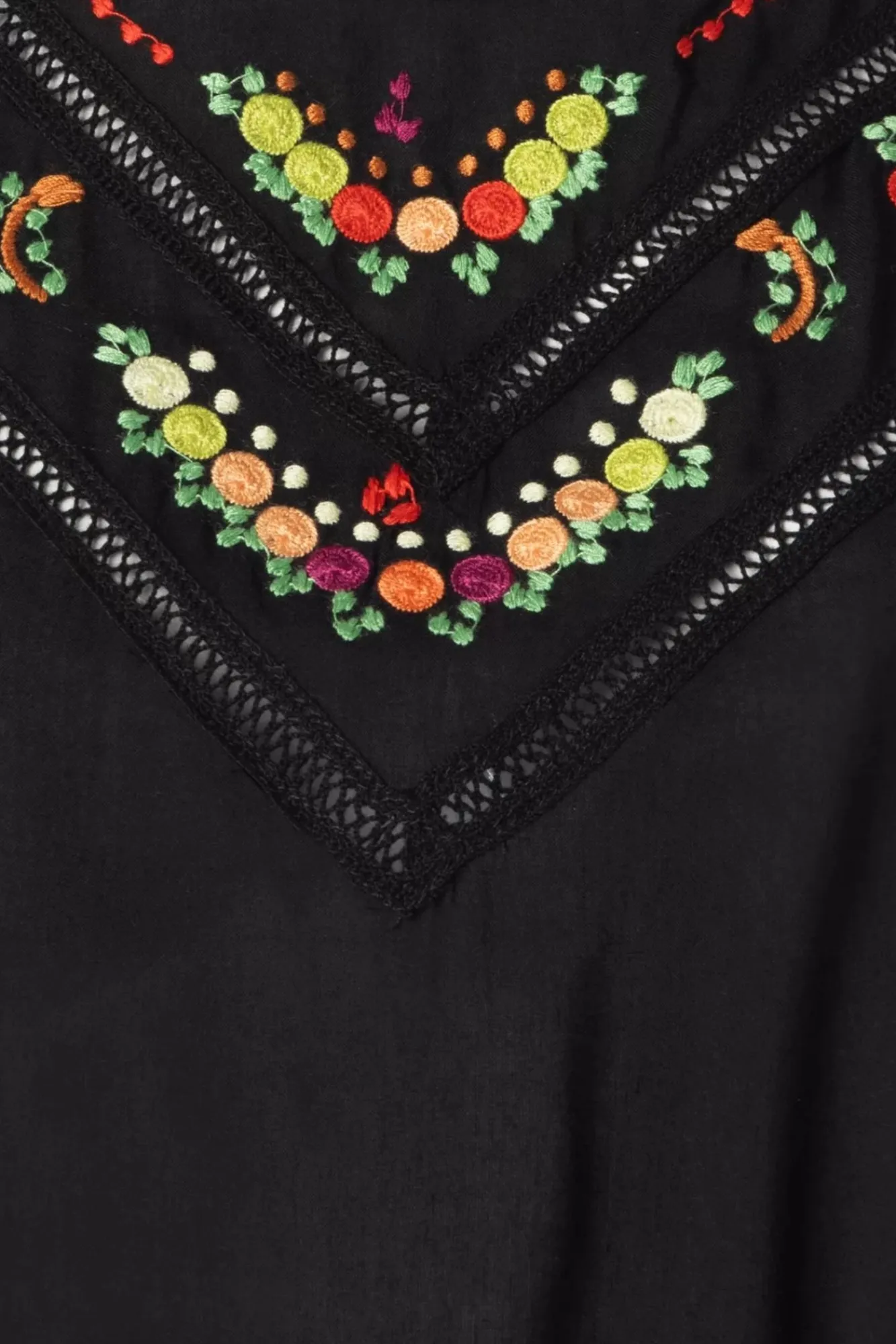 Best Sale King Louie Selly Citrine Stickerei Top In Schwarz