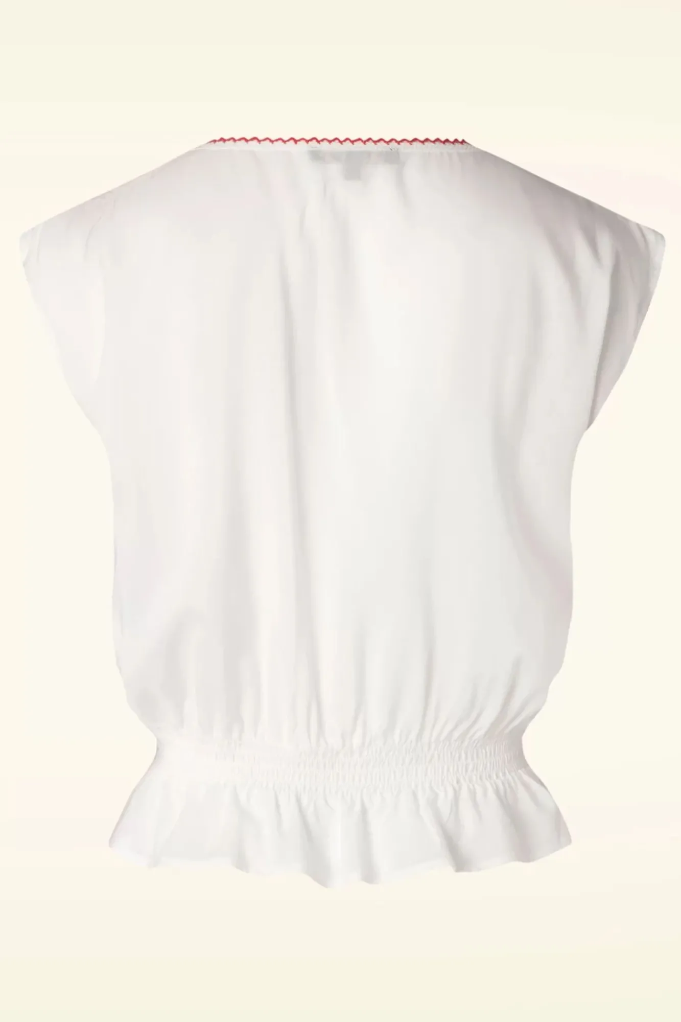 Clearance King Louie Selly Citrine Stickerei Top In Creme