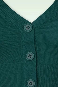 Outlet Mak Sweater Shela Kurze Strickjacke In Pfauengrun