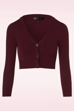 Sale Mak Sweater Shela Kurzer Cardigan In Burgund