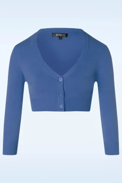 Store Mak Sweater Shela Kurzer Cardigan In Viola Blue