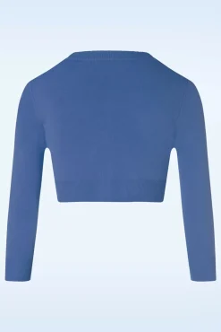 Store Mak Sweater Shela Kurzer Cardigan In Viola Blue