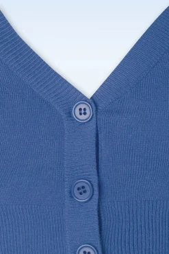 Store Mak Sweater Shela Kurzer Cardigan In Viola Blue