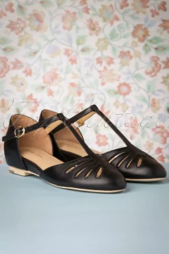 Outlet Charlie Stone Singapur T-Strap Flats In Schwarz
