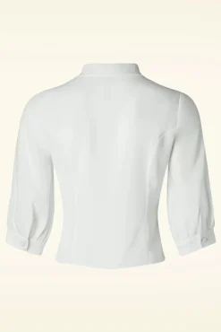 Cheap Glamour Bunny Business Babe Sophia Lee Bluse In Weis