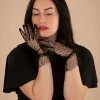 Hot Pamela Mann Spot Mesh Handgelenk-Handschuhe In Schwarz