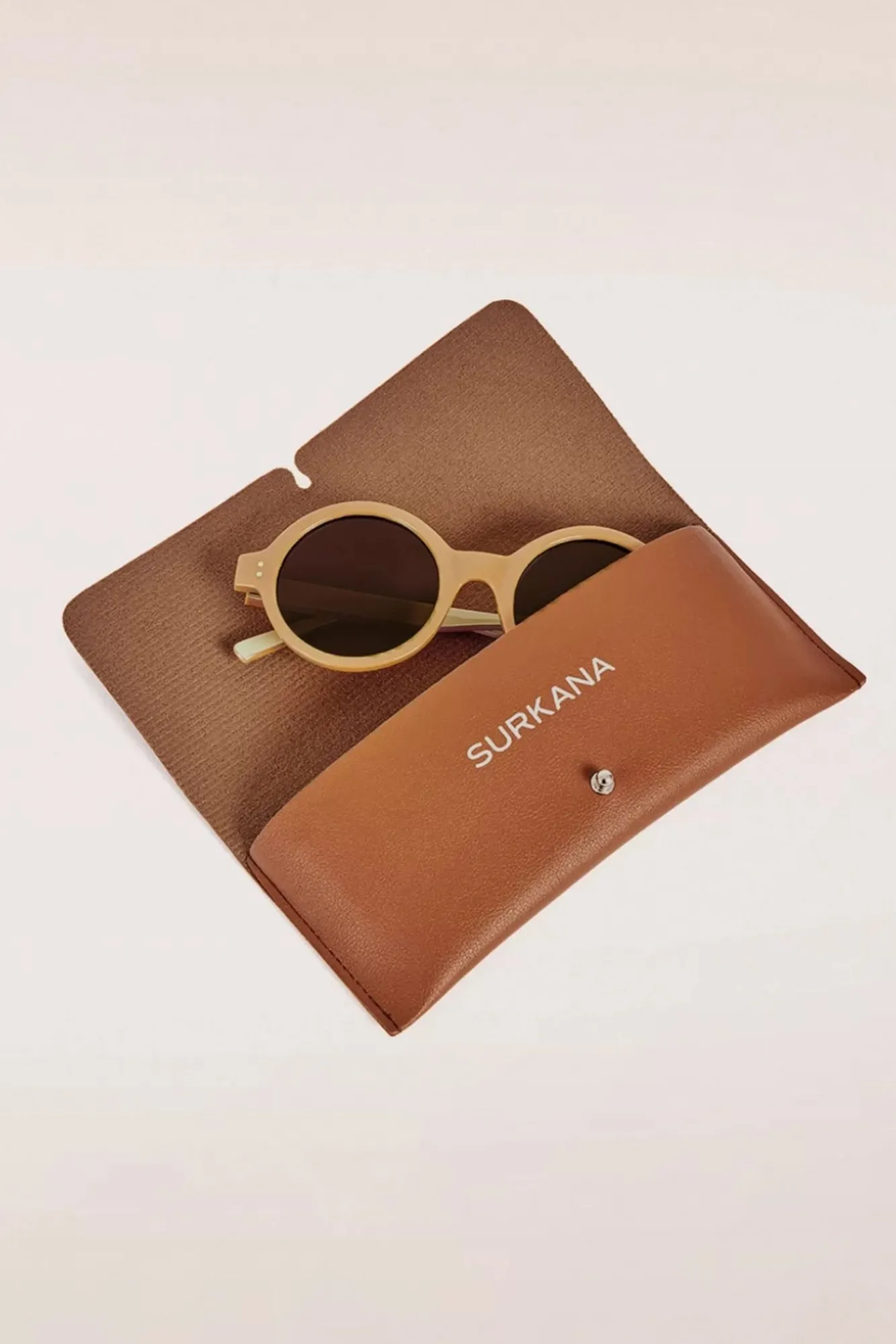 Clearance Surkana Stay Shady Runde Sonnenbrille In Latte
