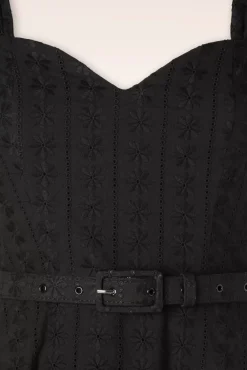 Cheap Vixen Stickerei Sommer Flare Kleid In Schwarz