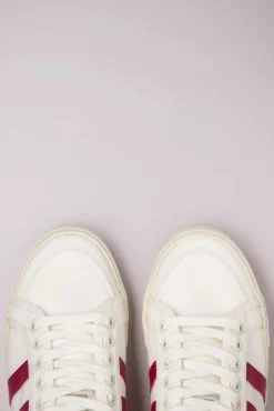 Clearance Gola Stratus Tennis Sneaker In Off White Und Himbeere