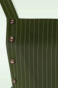 Outlet Banned Retro Stripe Sail Latzhose In Grun