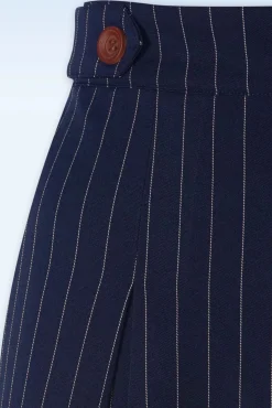 Fashion Banned Retro Stripe Sail Shorts In Marineblau