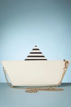 Best Banned Retro Summer Shell Umhangetasche In Off White