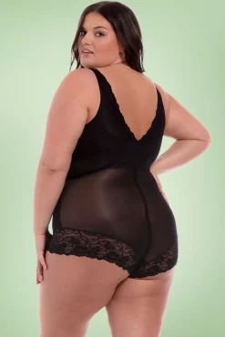 Fashion MAGIC Bodyfashion Super Control Spitzen-Body In Schwarz