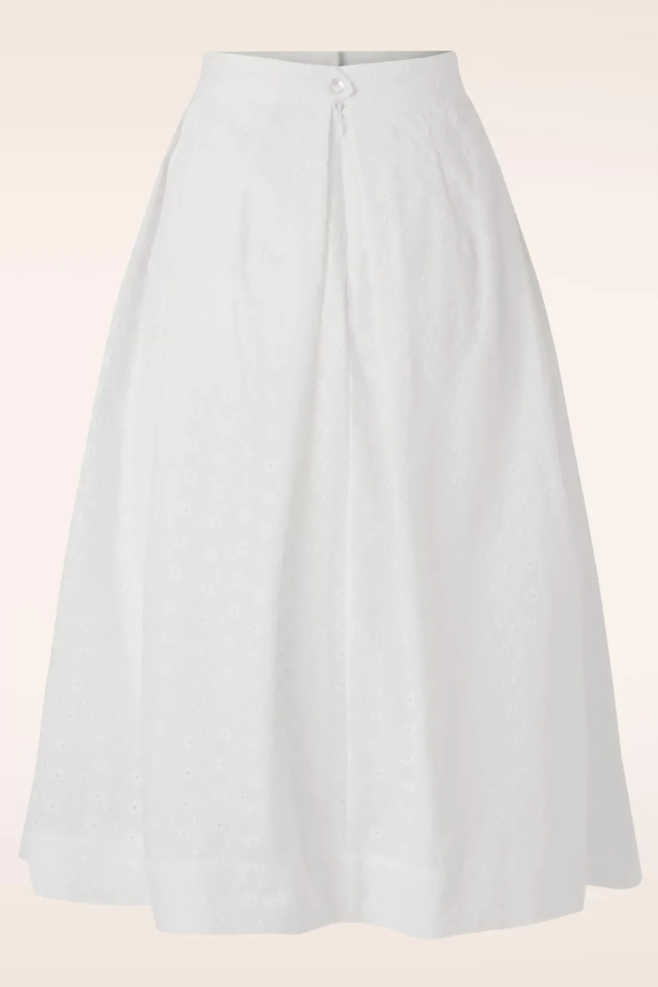 New King Louie Suzette Rosa Broderie Anglaise Faltenrock In Weis