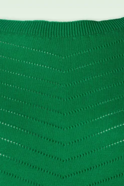 Discount Pretty Vacant Suzie Solid U-Boot Ausschnitt Top In Grun