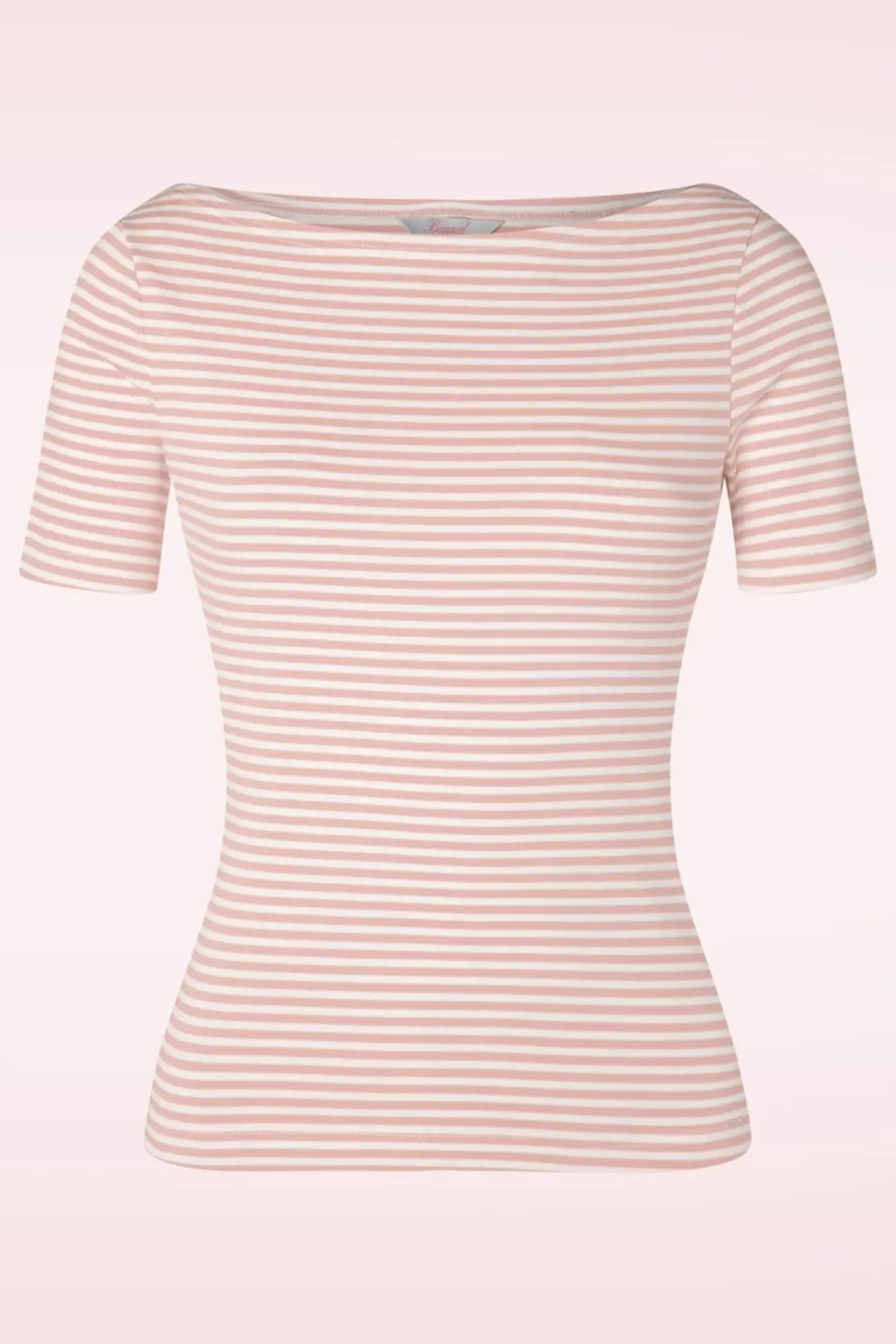Fashion Banned Retro Sweet Candy Jersey-Oberteil In Blush