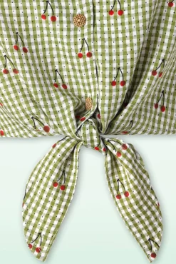 Discount Banned Retro Sweet Pea Bluse In Grun