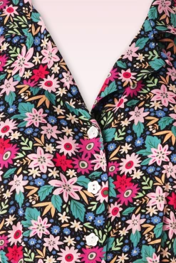 Best Banned Retro Tea-Party-Kleid In Schwarz Und Mehrfarbig