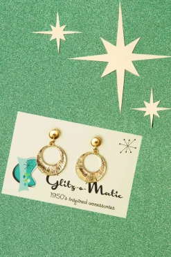 Online Glitz-o-Matic Teeny Tiny Creolen In Dunkelgrun