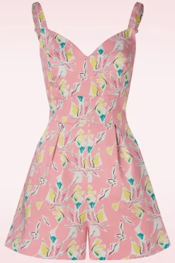 Cheap Glamour Bunny The Cindy Playsuit Mit Uberrock In Puderrosa