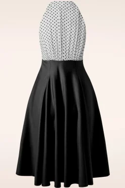 Store Vintage Diva The Maria Grazia Swing Kleid In Schwarz Und Weis