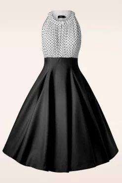 Store Vintage Diva The Maria Grazia Swing Kleid In Schwarz Und Weis