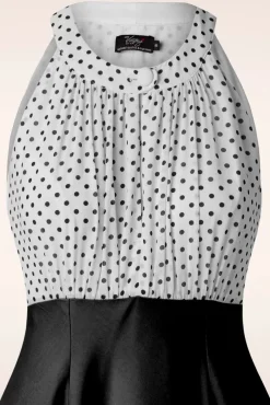 Store Vintage Diva The Maria Grazia Swing Kleid In Schwarz Und Weis