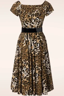 Hot Glamour Bunny The Marilyn Swing Kleid In Leopard